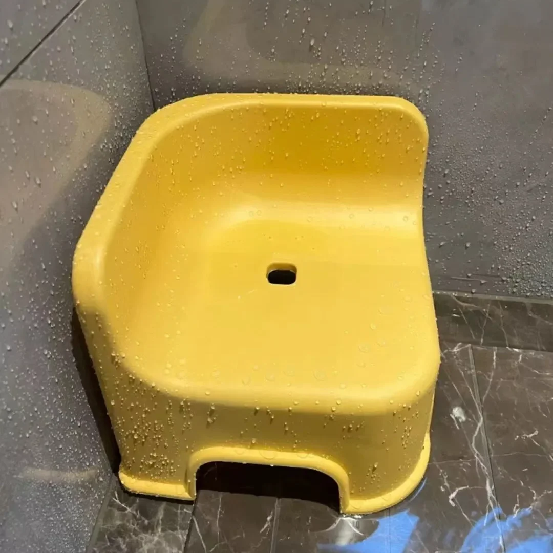 Bathroom Specific Stool Home Backrest Baby Shower Stool Thickened Plastic Chair Corner Stacking Bathroom Low