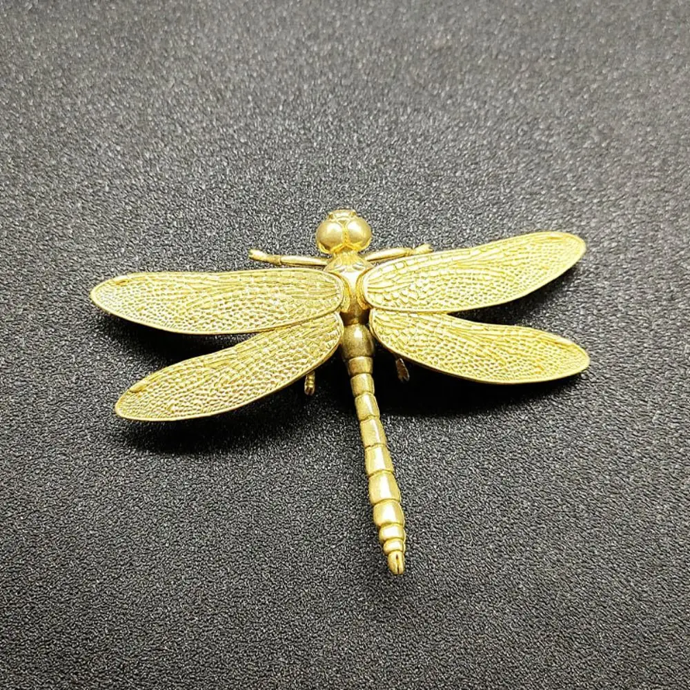 

Wings Detachable Brass Dragonfly Small Solid Brass Desktop Ornaments Mini Antique Simulated Insects Handicraft Collection