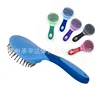 Horse Mane & Tail Brush Round Shaped Soft Rubber Grip  Needle Bristles Stable Cleaning Kit Horse Grooming Brush new 1