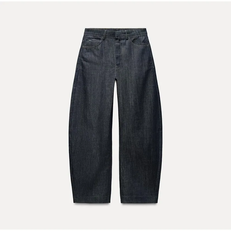 Description Picture 6 of itemFashion Denim Pants 3 Pieces Sets For Women Slim Waist Lapel Buttons Jacket Strapless Vests Straight Trousers 2025 Lady Outfits