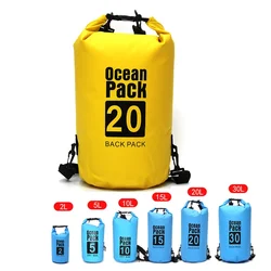 Versatile PVC Outdoor Waterproof Dry Bag for Water Sports and Travel (30L blue)