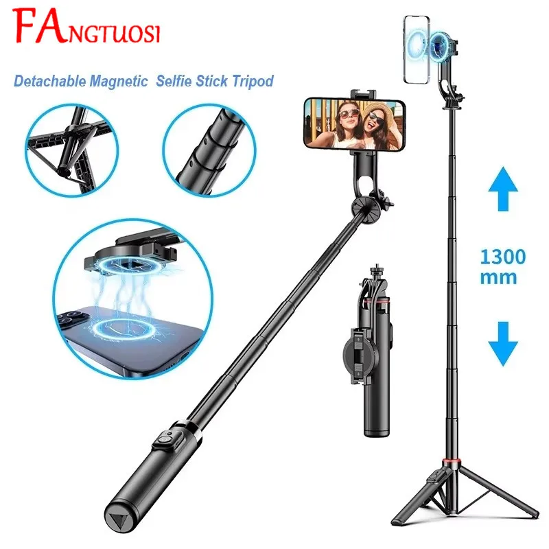 New Magnetic Selfie Stick Tripod with Remote For Cellphone For iPhone 14 13 12 Pro Max HUAWEI XIAOMI SAMSUNG phone tripod,selfie stick