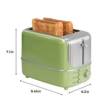 2 Slice Wide Slot Toaster with 7 Preset Temperature and Defrost Small Household Bread Maker Sandwich Maker Toaster US/EU plug 1