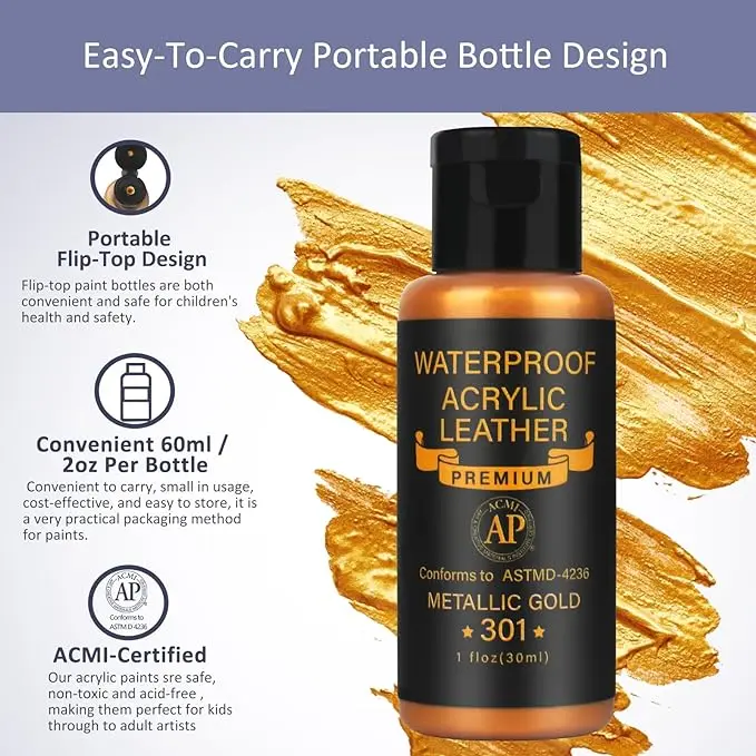 36-Color Acrylic Leather Paint Set 2