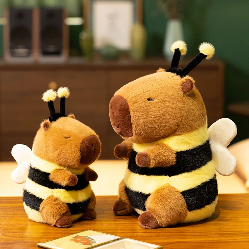 Adorable Bee Capybara Plush Doll - Soft & Creative Stuffed Animal Toy for Birthdays and Room Decor