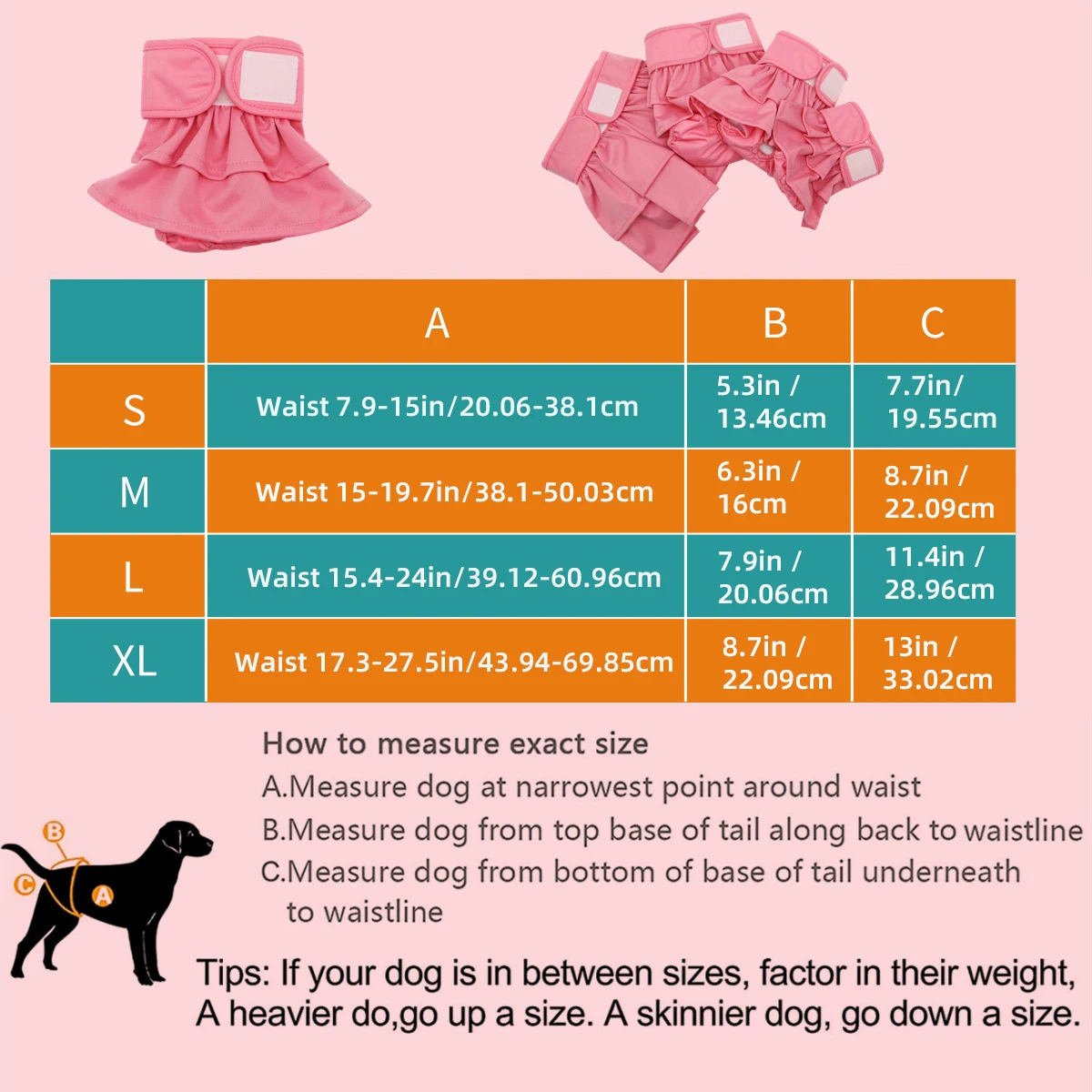 Pet Diapers Dog Diapers Dog Nappies 1pc Female Reusable