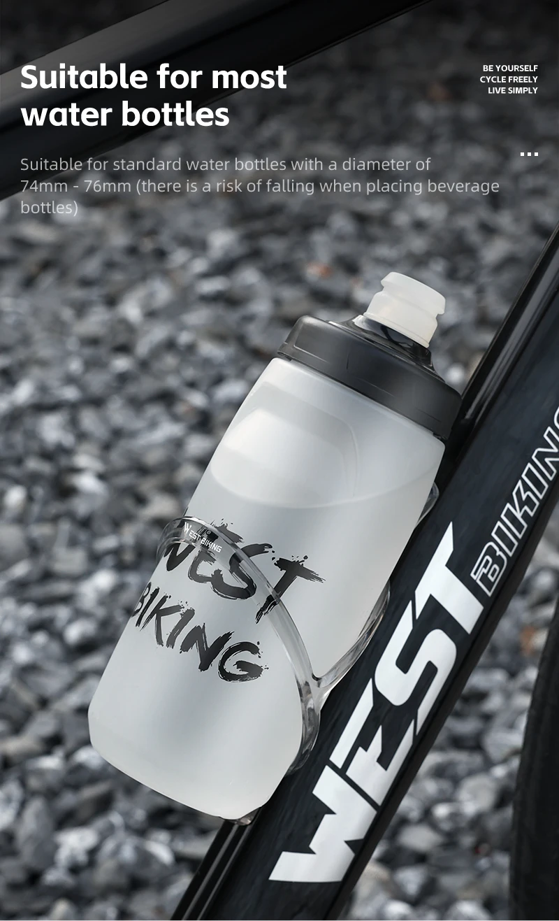 WEST BIKING Mehrfarbiger Flaschenhalter aus PC, Fahrrad-Flaschenhalterung mit Schnalle, Einteiliger Ultraleichter MTB Rennrad Flaschenhalter – Detail 10