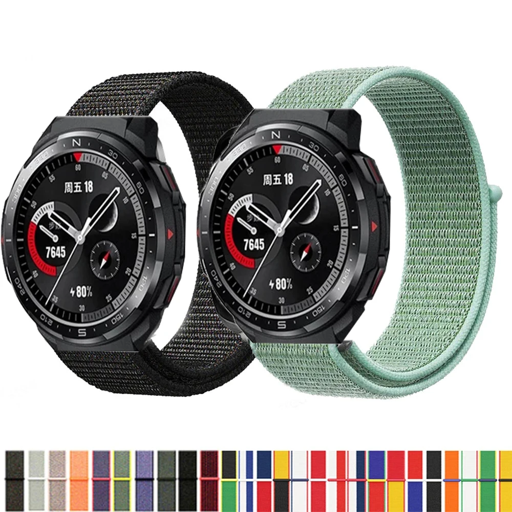 22mm Nylon Loop Strap for HONOR Watch GS Pro Smartwatch Replacment Bracelet Sport Watchband Correa for HONOR Watch GS Pro Band