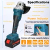 125 Type Electric Grinding Tool Brushless Motor Angle Grinder Cutter Power Tool Cutting Polishing Ceramic Tile Wood Stone Steel 2