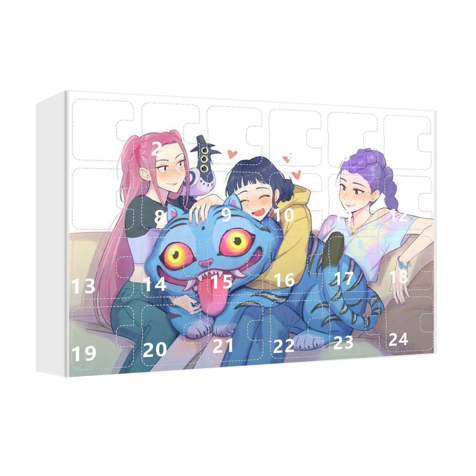 Calendario De Adviento K-POP 2025 – 24 Llaveros Acrílicos 2D De Personajes, Cuenta Regresiva Navideña, Decoración Y Regalo Original Para Fans