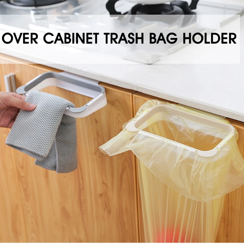Foldable Kitchen Trash Can Trash Bin Hanging Garbage Bag Waste Bin For Kitchen Storage Holders Racks trash can