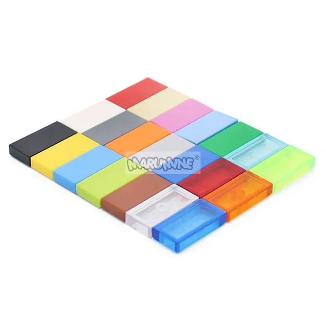 Marumine 200PCS 1x2 Tile Building Blocks Bulk Accessories Brick 3069 MOC Bricks Floor Parts DIY Learning Toys Mass Pack for Kids 3