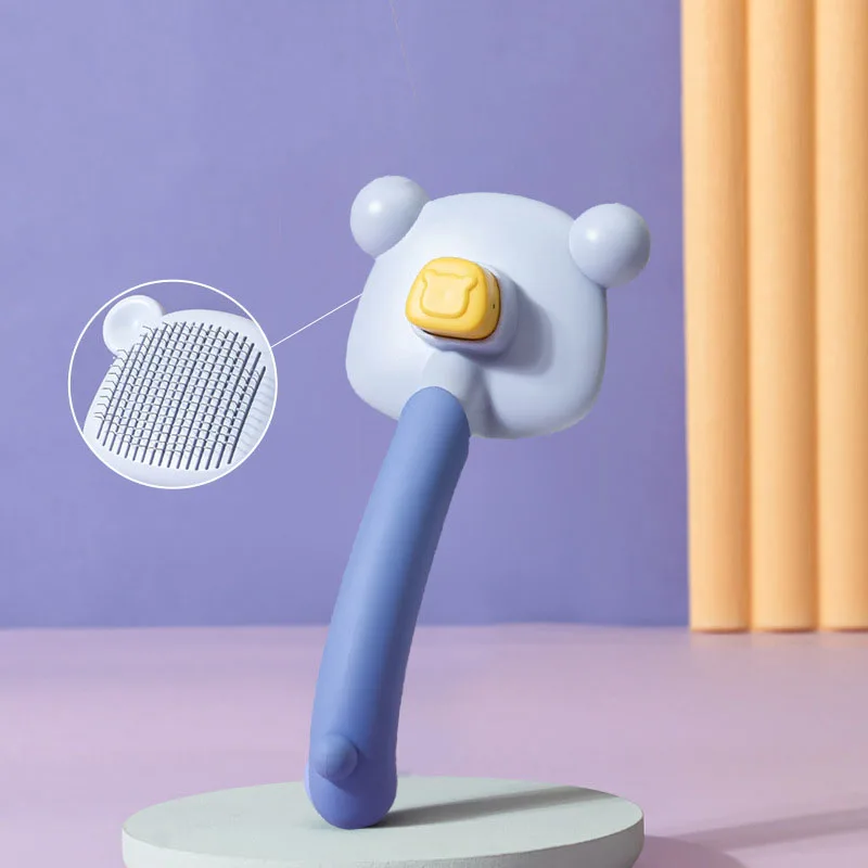 

Самоочищающаяся щетка для удаления шерсти домашних животных для собак и кошек, инструменты для ухода, расческа для демонтажа, аксессуары для домашних животных