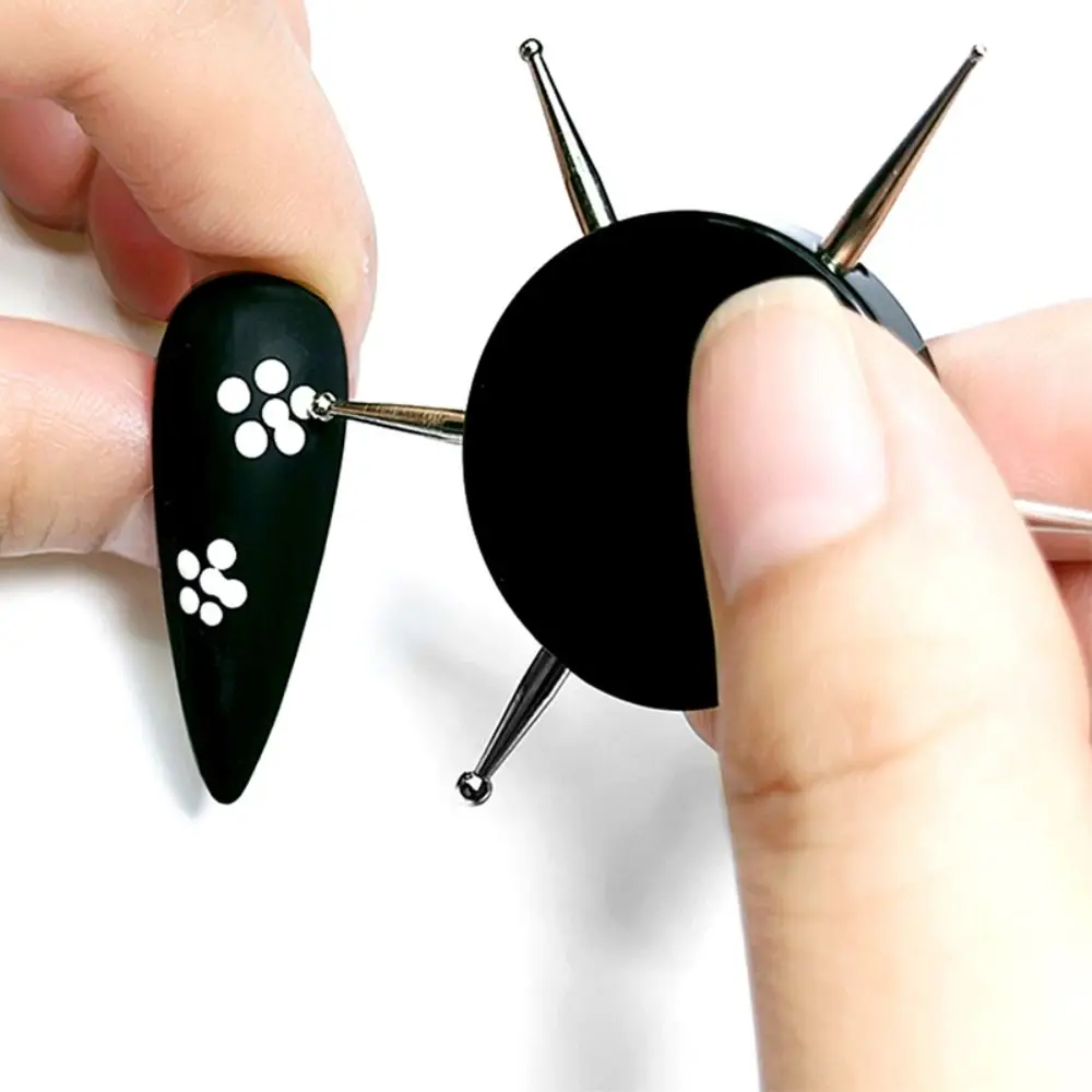 6 Head Nail Art Dotting Tools Disc Nail Drill Point Nail Tools Dot Painting Tools Nail Point Drill Pen DIY Art Nail Tools 5