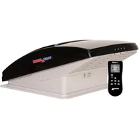 MAXXAIR Maxxfan Deluxe Vent, Fan and Vent Cover All in One - Powerful 10 Speed Reversible Fan,Built-in Rain Cover,Remote Control 1