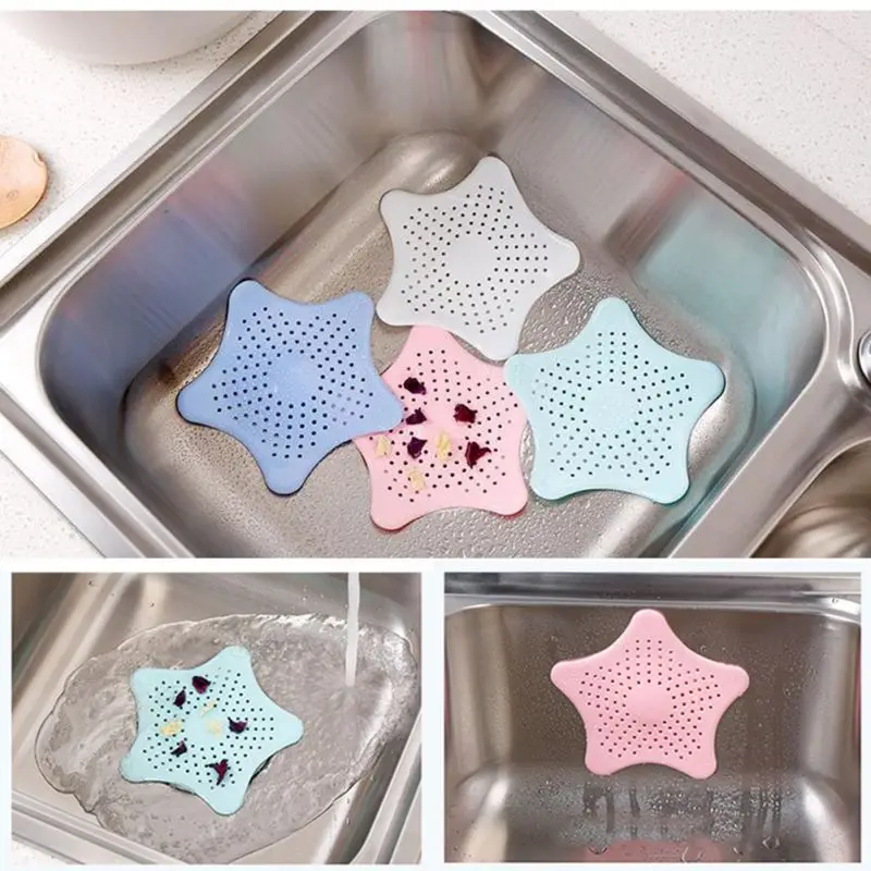 Shower Drain Filter Silicone Kitchen Sink Hair Stopper Catcher Bathroom Accessories Bathtub Strainer Sewer Outfall Filte