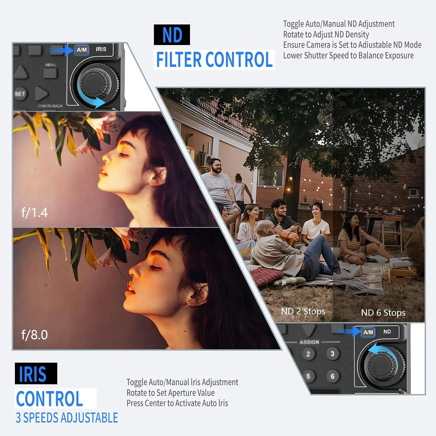Camera Remote Shutter Button Camera Remote Shutter Release ZC-4 for Sony Camcorder Lanc Zoom Controller Replaces Sony RM-30BP for Video Zoom Focus IRIS Recording ND White Balance