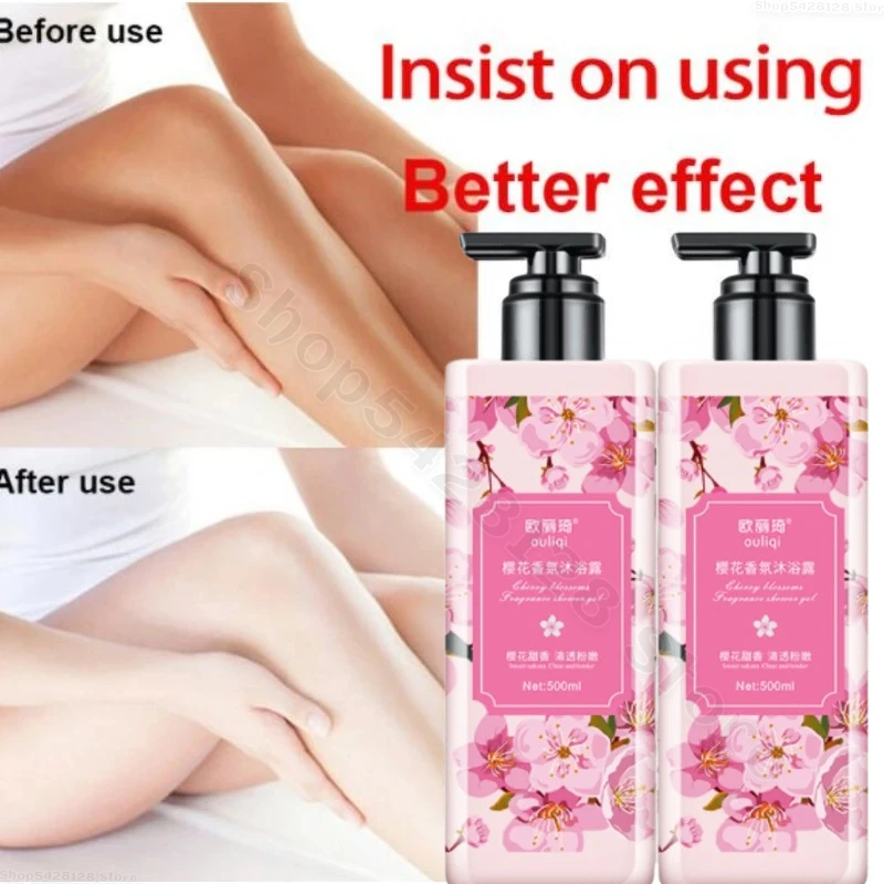 Sakura Whitening Body Wash Lasting Fragrance Remove Dirt and Oil Control Whitening Skin Care Moisturizing Body Wash 500ml