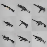 1/6 Soldier Accessories Weapon Puzzle Model MP40 HK416 AK47 Assault Rifle Gun Assembly Model Military Educational Toys 1
