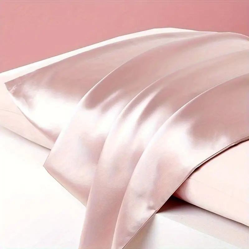 New 2/1PC Nordic Pure Emulation Silk Pillowcase White Black Grey Decorative Pillow Covers Luxury Comfortable Home Bedding Cases 5