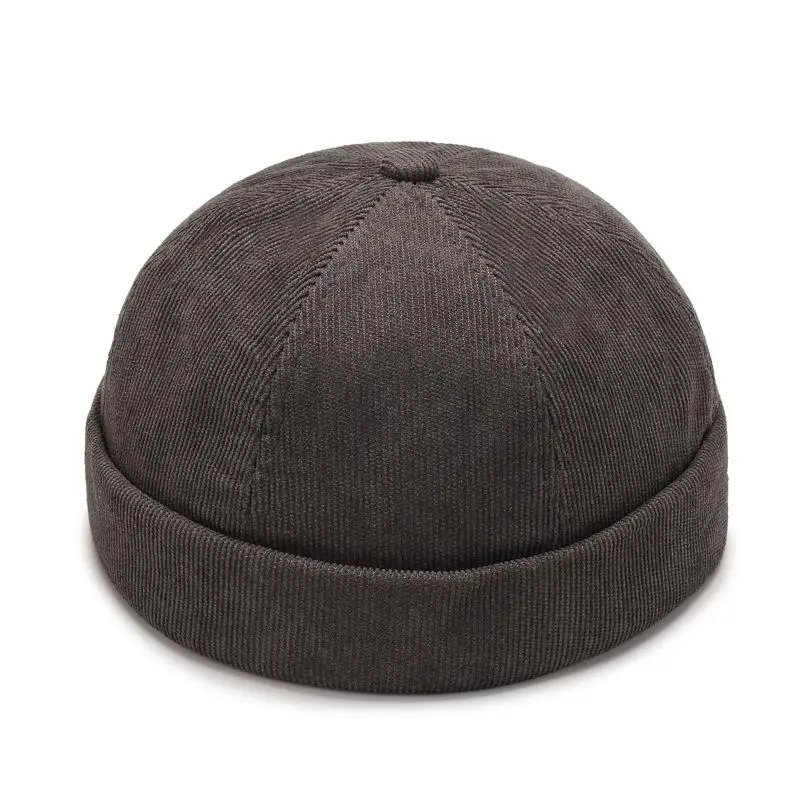 Retro Dome Beanie Hat For Men And Women Brimless Hats Skullcap Docker Adjustable Solid Color Novelty Cotton Caps Men Bonnet