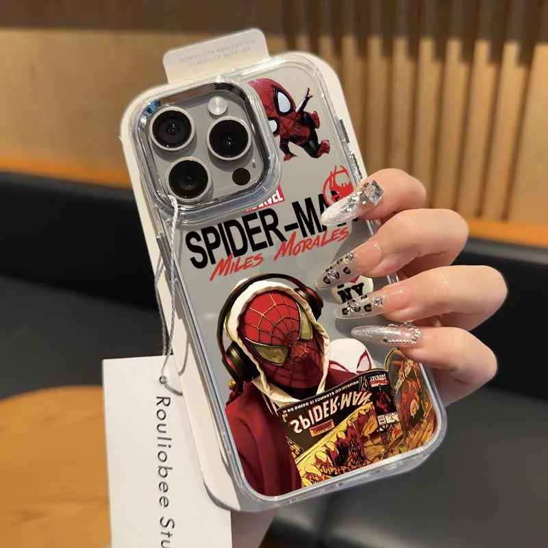 Enhanced Transparent Soft Cover - Cool Y-Spiders M-Man Design Phone Case