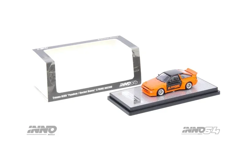 Inno 1:64 Corolla Trueno Ae86 Pandem / Rocket Bunny Orange Diecast Model Car