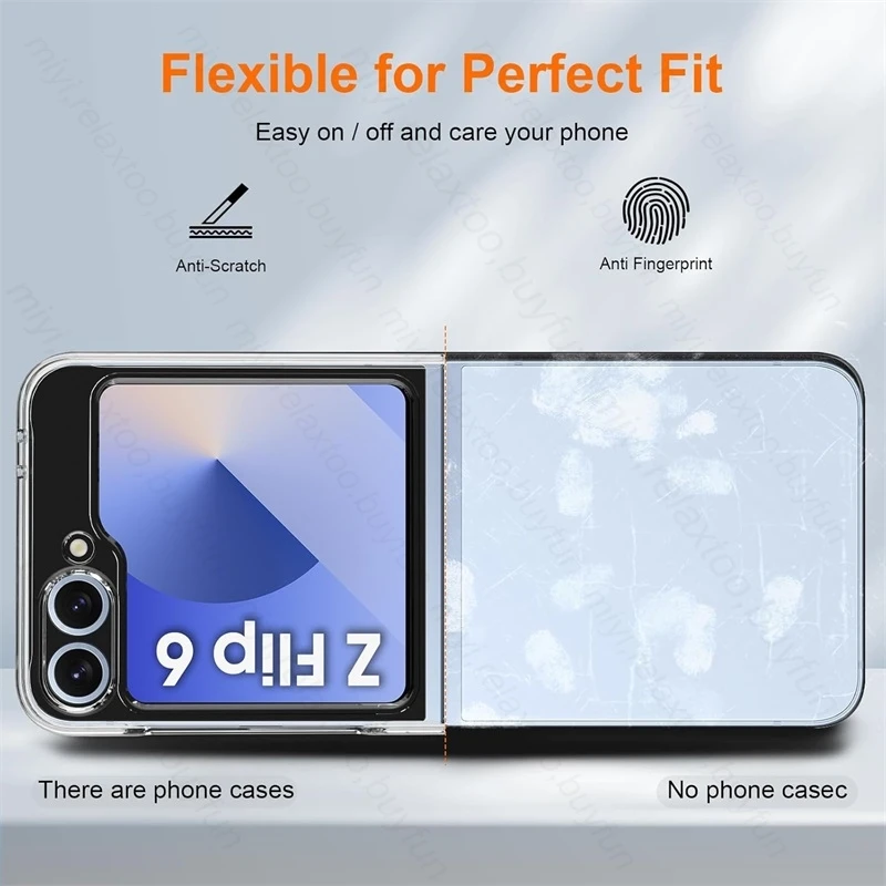 Ultra-thin Transparent Shockproof Armor Case for Samsung Galaxy Z Flip - Hard PC Shell