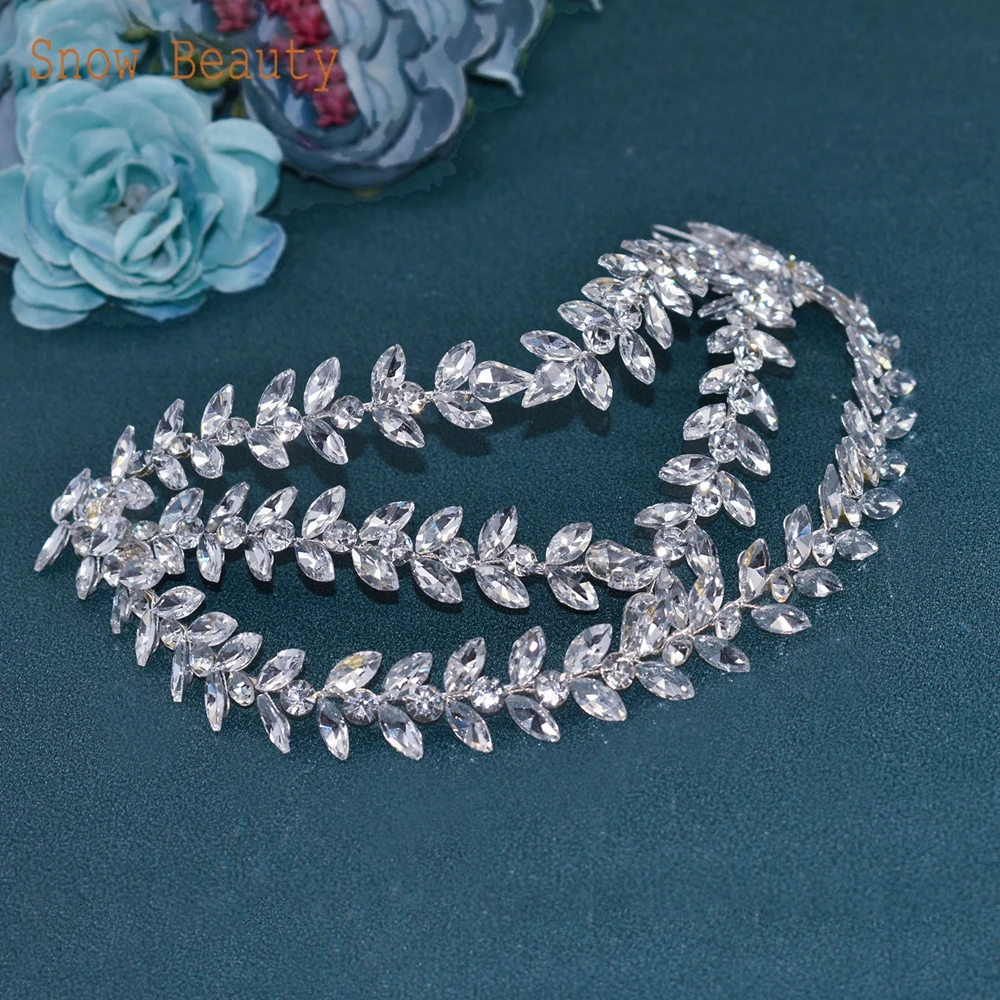 DZ034 Luxury Wedding Hair Accessories Party Jewelry Silver Bridal Crowns Elegant Prom Headwear Rhinestone Baroque Headpieces