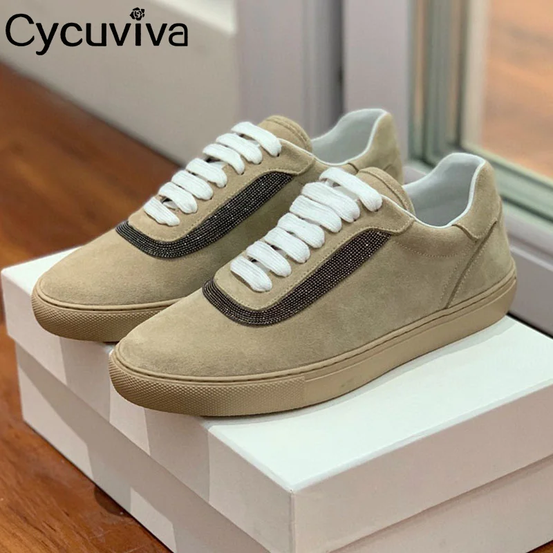 

New Cow Leahter Flat Casual Shoes For Women Lace Up Flat Platform Sneakers Autumn Brand Runner Shoes 2023 Women Formal Shoes