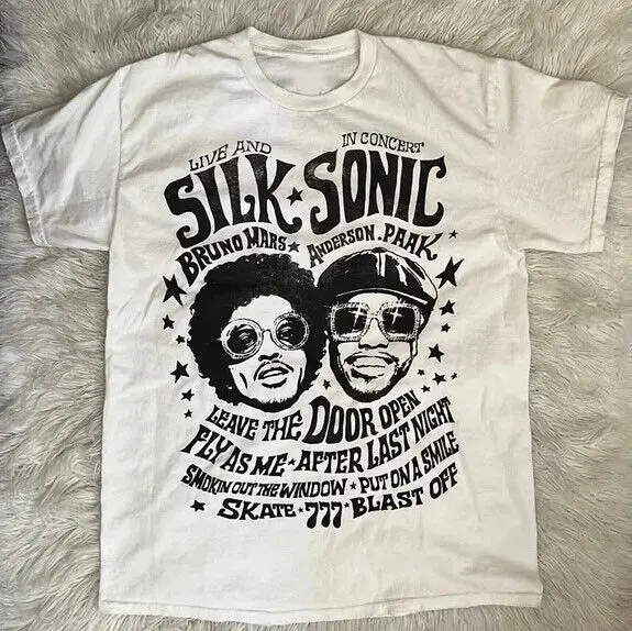 T-Shirt Silk Sonic # Bruno Mars, Camicia Musicale, Regalo Per Fan, Anderson Paak Te2933