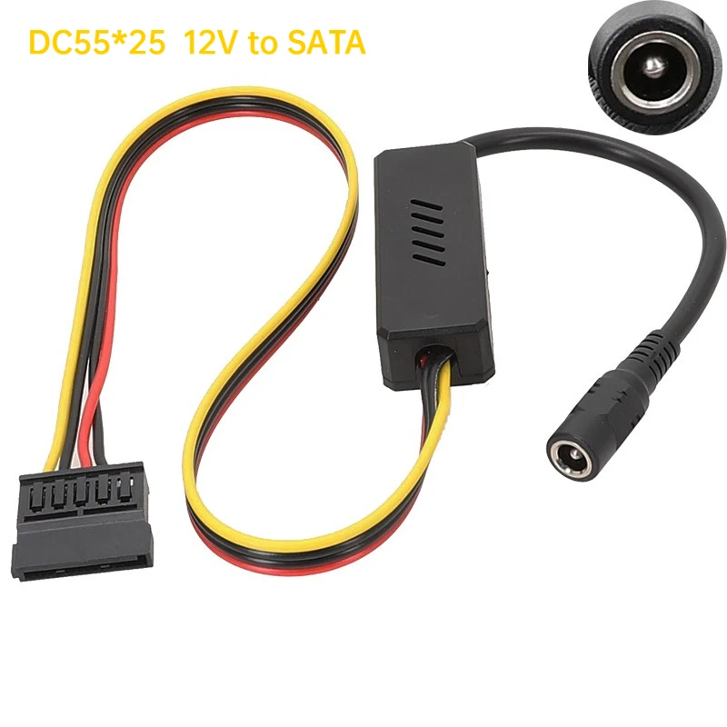 DC 5525에서 SATA IDE 하드 드라이브 전원 공급 케이블로 변환, DC 12V에서 4핀 몰렉스/SATA 하드 드라이브 케이블로 변환, 전압 강하 조절기