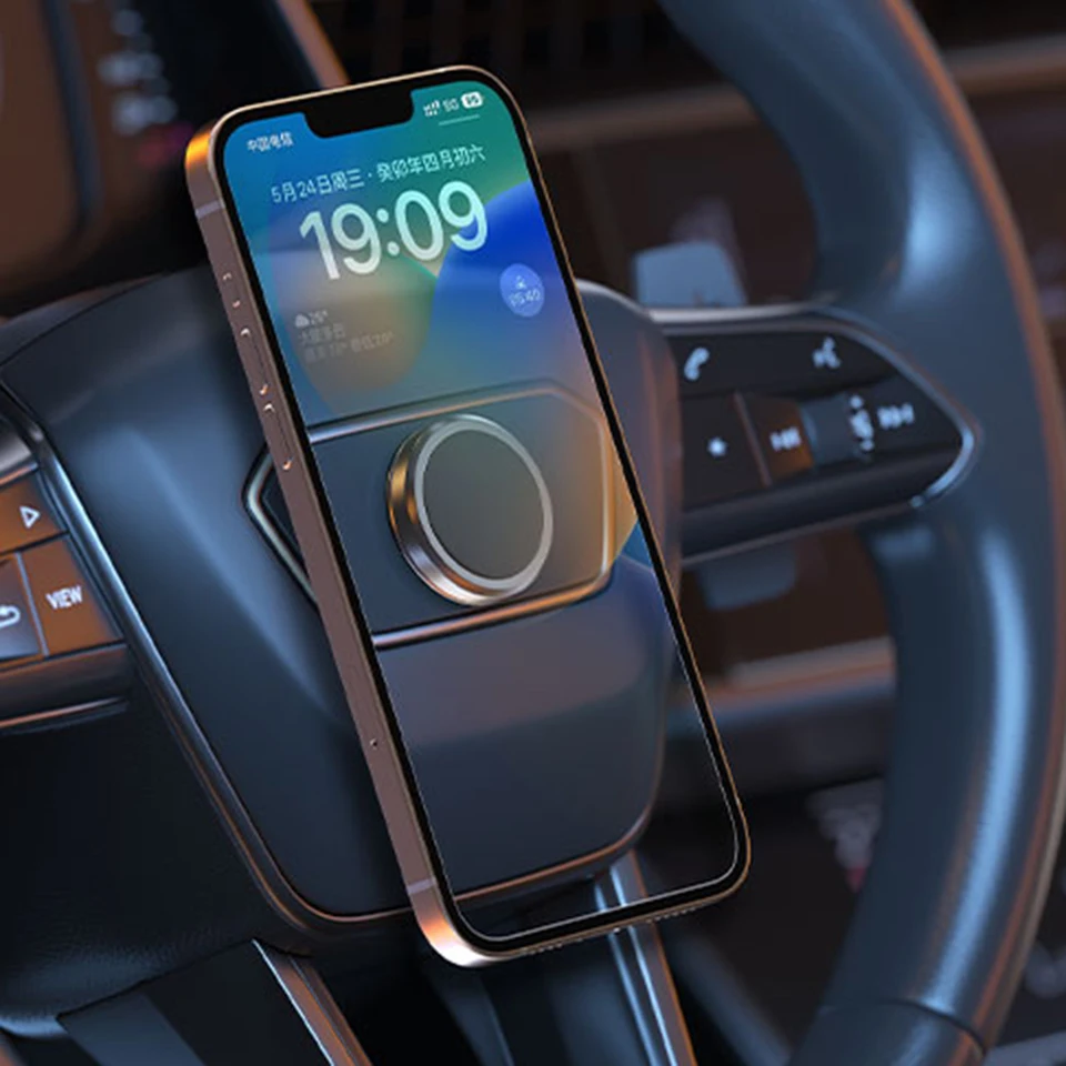 360 Degree Magnetic Steering Wheel Phone Holder