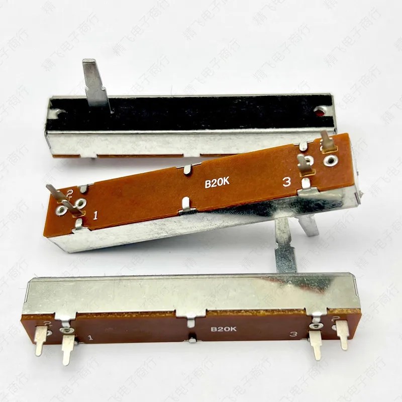 1pcs，Straight slip potentiometer，SL60V ，B20K，4Pin，Total length 73mm，DDJ-SX2 SX3 RX