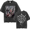 Astarion Girl Dinner Graphic T Shirt Baldurs Gate 3 Fan Gamer Washed T Shirts Women Men's Vintage Gothic Cool T-shirt Streetwear 3