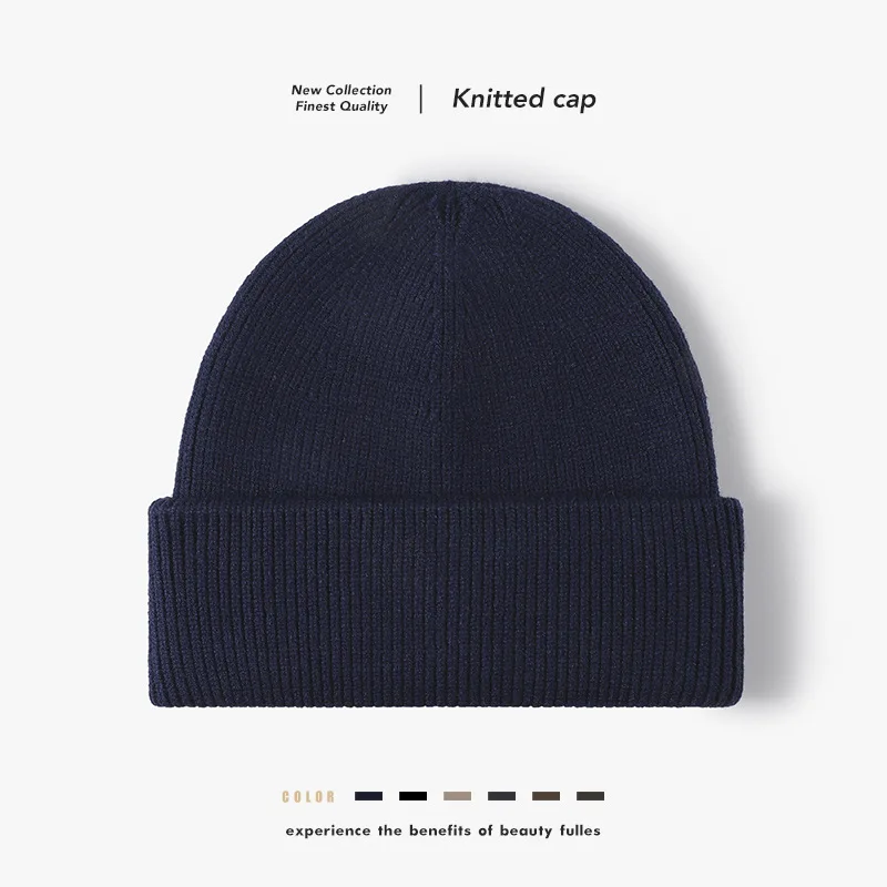 New Winter Keep Warm Men Outdoor Knitted hat All-Matching Beanie hat Ear Protection Casual Fashion Ladies Wool Hat Sleeve cap