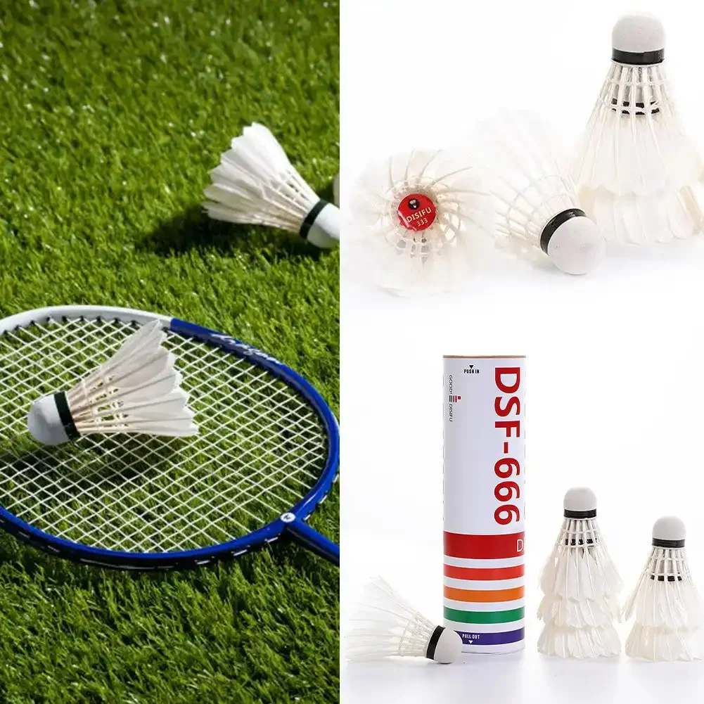 Badminton Shuttlecock badminton ball feather shuttlecock 3/6Pcs High Quality Badminton Hard Ball Head Duck Feather Badminton Shuttlecock Ball