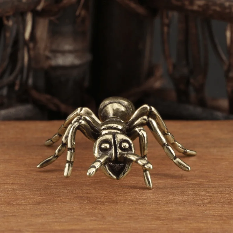 brass-ant-figurine-miniature-insect-desk-ornament-antique-copper-decor