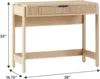 Office Writing and Computer Desk Spacious Desktop, Complementary in Living Spaces, 38 Inch, Reeded Lift-Top Coastal Oak 3