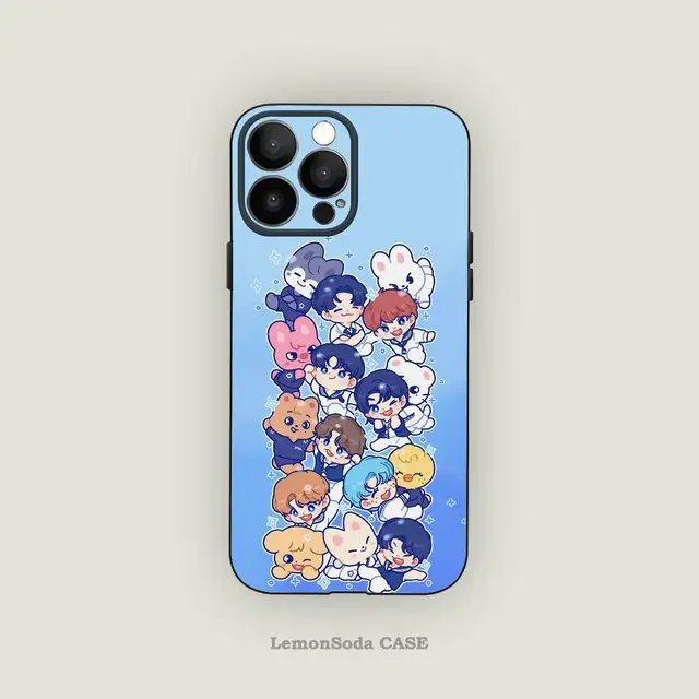 Funda Para Iphone Con Diseño Stray Kids Skzoo Stay Kpop Negro Iphone 12