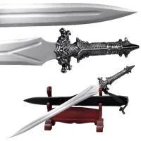 ⁦سيف فرسان الهيكل الأوروبي "كاتانا العصور الوسطى" (صناعة يدوية - شفرة فولاذية كاملة) | Epic Knight Katana Full Tang Combat Sword⁩ - الصورة ⁦2⁩