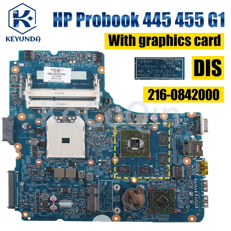 Placa-mãe para Laptop para hp Probook 122411 12240-1 450 440 g1 445 455 g1 Notebook Mainboard 734084501 734725001 722824-001laptop Teste - Imagem 4