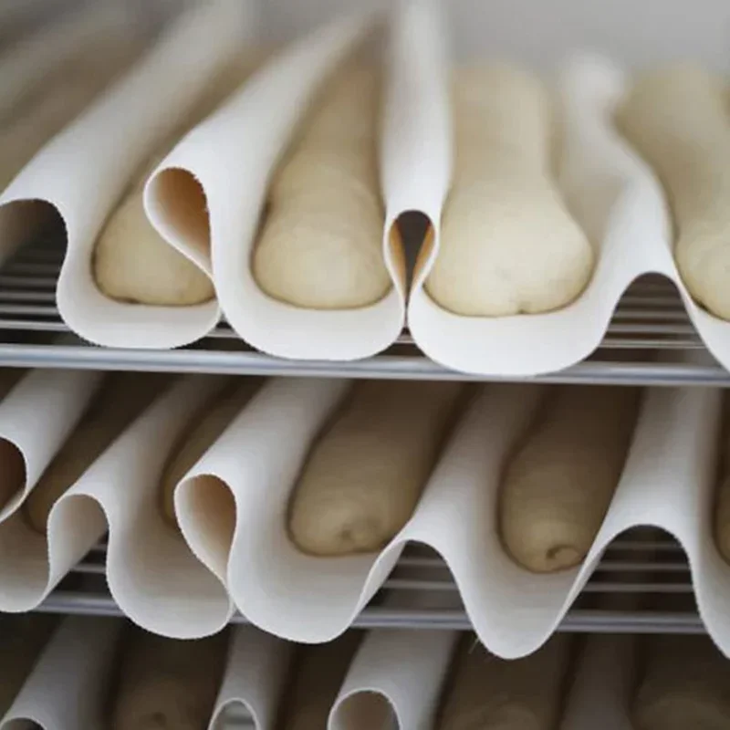 Fermented Cloth Dough Bakers Pans Bakers Dough Couche Pure Cotton Pastry Proofing Cloth for Baking French Bread Baguettes Loafs