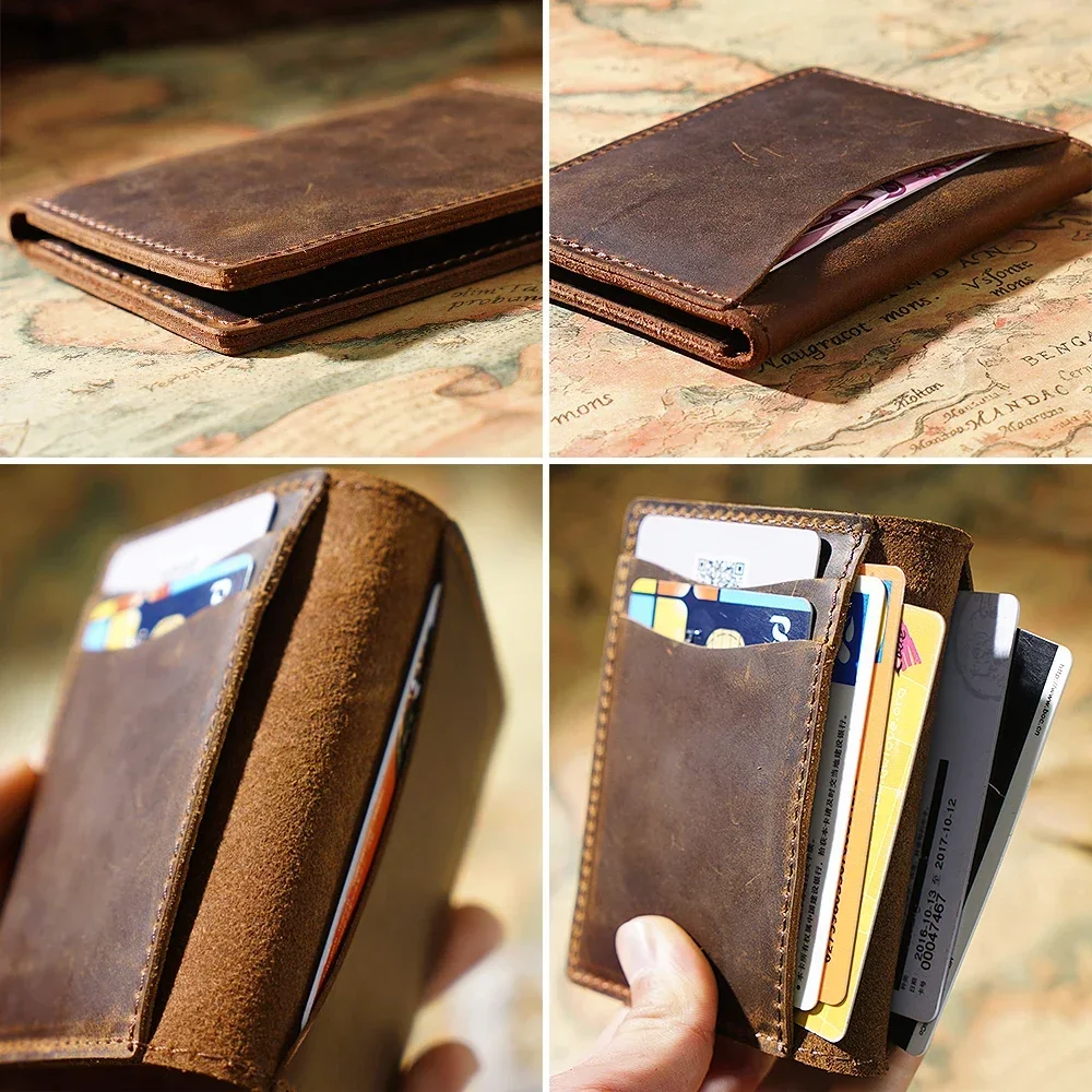 Genuine Leather Credit ID Card Holder Unisex