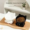Ceramic Pet Feeding Bowl Anti-Spill Tilted Cat Bowl Dog Bowl Protect Neck Prevent Black Chin Non-Slip Base Pet Supplies 3