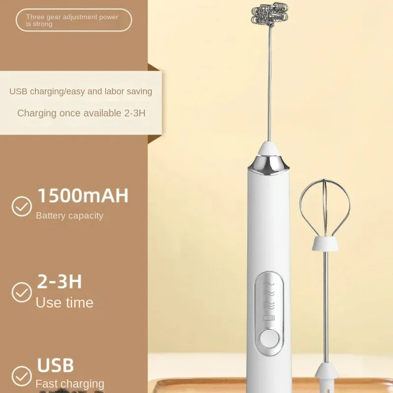Compact Milk Frother, Electric Foam Maker and Handheld Mixer for Home Use, Portable Cappuccino Whisk, Easy Maintenance 4