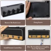 Wall mounted key holder, retro rock, Plastic, Black/Gold 3