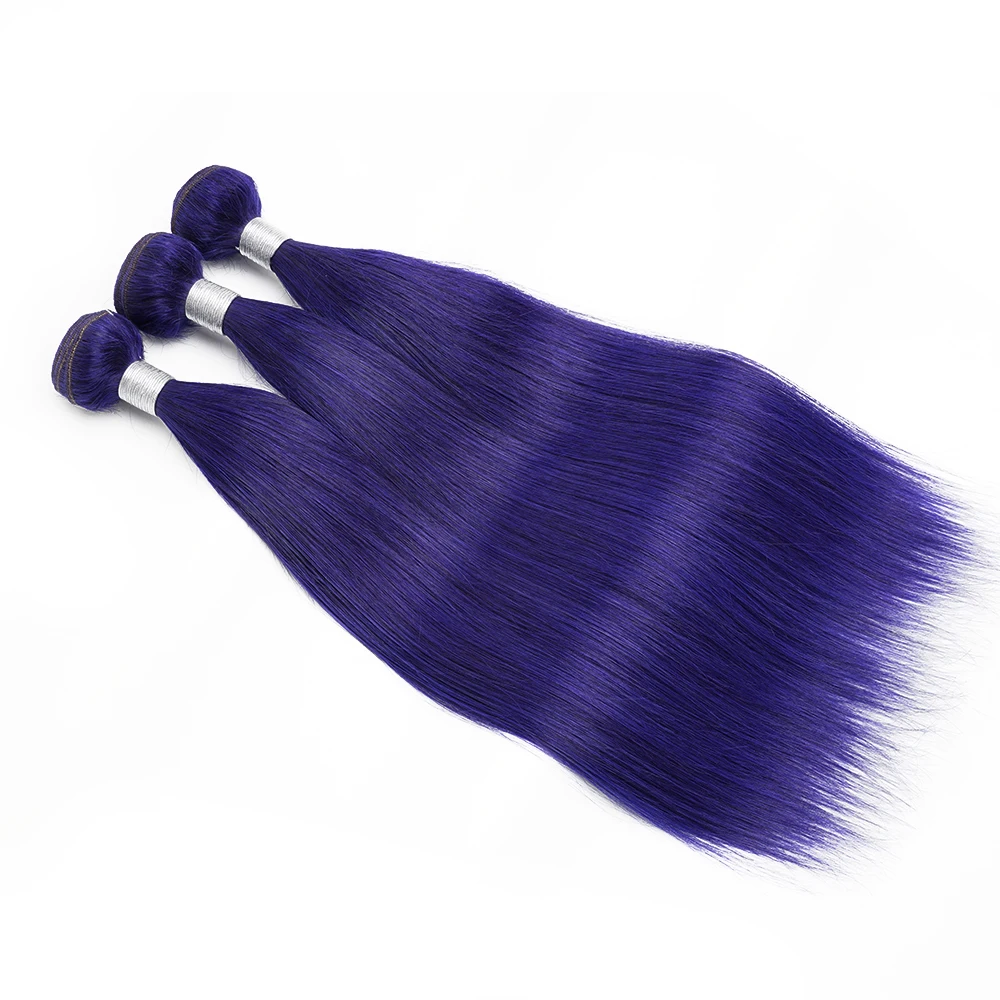 pacote do cabelo reto, gengibre, laranja, roxo,