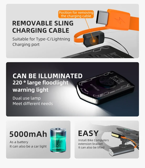 Luci Bicicletta Ricaricabili USB-C - Faro 300LM E Fanale 200LM Impermeabile IPX6