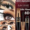 Mascara imperméable en Fiber de soie 8D, 1 pièce, pour Extension de cils